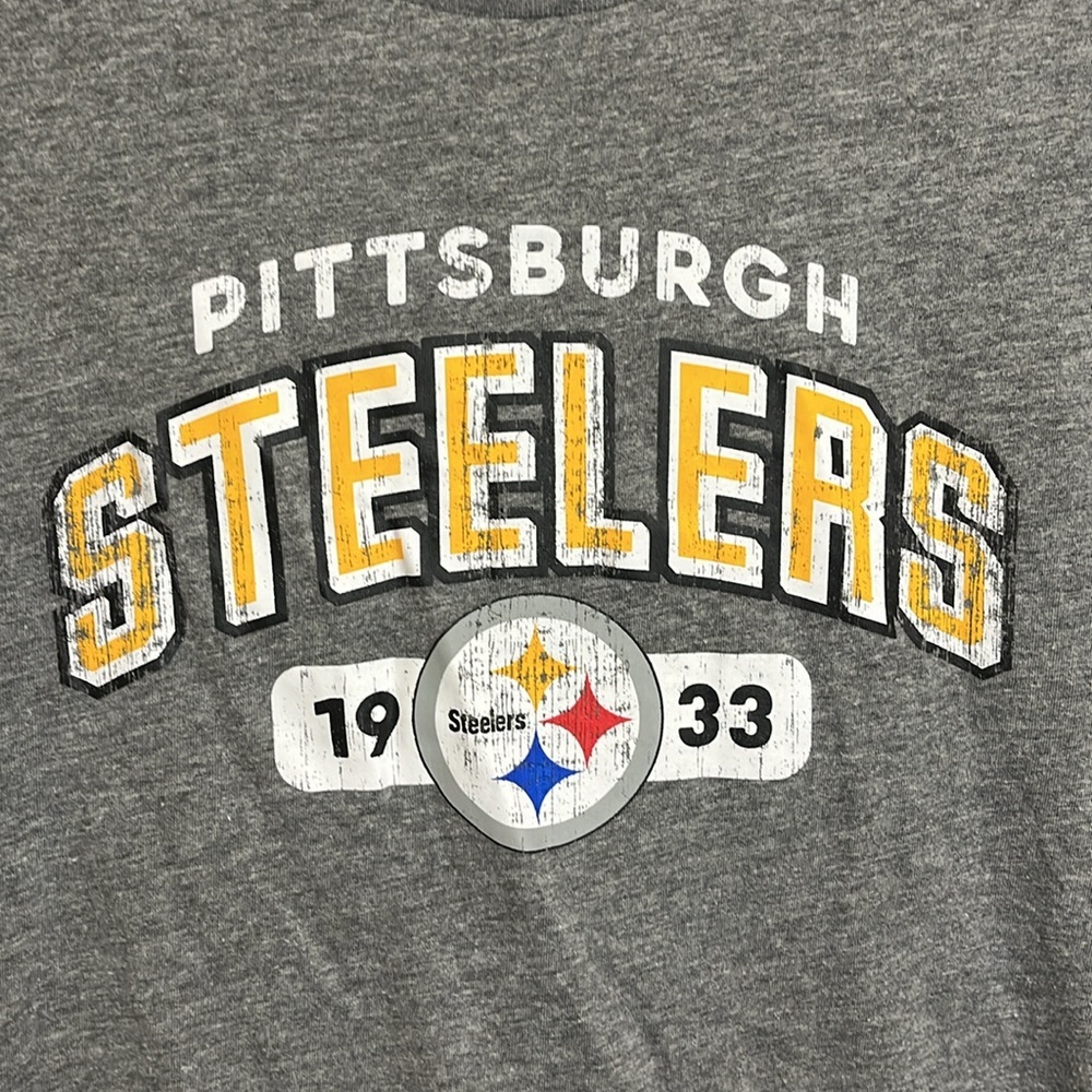 NFL Pittsburgh Steelers Grey T-Shirt - Picture 2 of 5